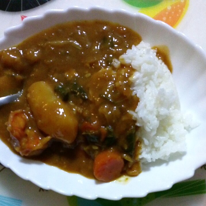 ズッキーニシーフードカレー